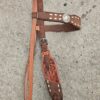 Wild Cactus - Browband Headstall with Cactus Tooling - view 5