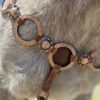 Twisted Iron - Rose Gold Metal Ring Breast Collar with Conchos - view 5