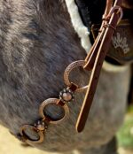 Cactus western horse tack metal ring breast collar and bridle ranchy horse tack cowboy gear weatern horse tack for sale ring set rose gold (14)