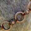 Twisted Iron - Rose Gold Metal Ring Breast Collar with Conchos - view 3