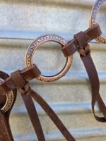 Cactus western horse tack metal ring breast collar and bridle ranchy horse tack cowboy gear weatern horse tack for sale ring set rose gold (26)