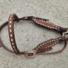 High Country - White Buckstitch Browband Headstall with Roughout Leather - view 4