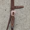 High Country - White Buckstitch Browband Headstall with Roughout Leather - view 3
