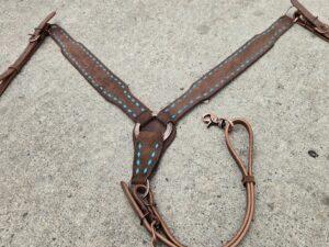 handcrafted western leather headstall cowboy style horse bridle romel reins (33)