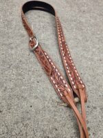 handcrafted western leather headstall cowboy style horse bridle romel reins (36)