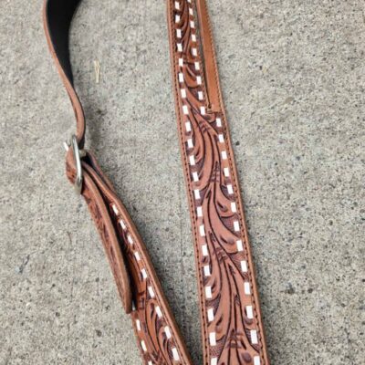 handcrafted western leather headstall cowboy style horse bridle romel reins (37)
