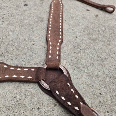 handcrafted western leather headstall cowboy style horse bridle romel reins (42)