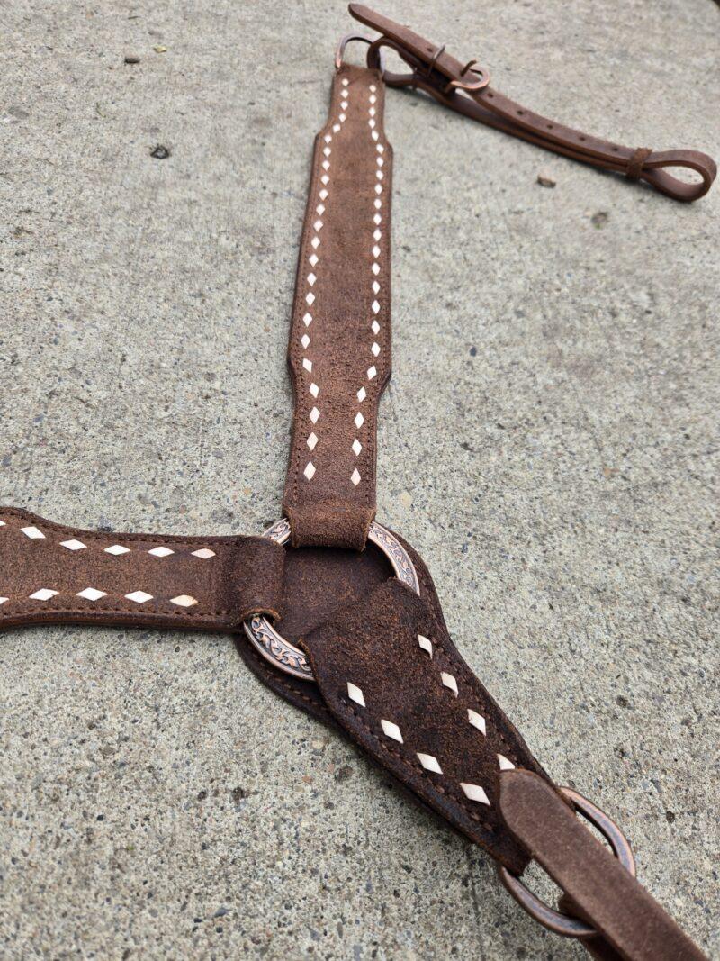handcrafted western leather headstall cowboy style horse bridle romel reins (42)