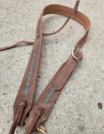 handcrafted western leather headstall cowboy style horse bridle romel reins (44)
