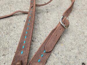handcrafted western leather headstall cowboy style horse bridle romel reins (44)