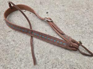 handcrafted western leather headstall cowboy style horse bridle romel reins (45)