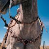 Twisted Iron - Rose Gold Metal Ring Breast Collar with Conchos - view 2