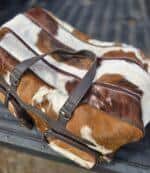 ranch hand Hair On Cowhide Duffel Bag Leather Mens Bag Travel Bag Carry on weekend bag Womens Fashion (15)