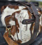 ranch hand Hair On Cowhide Duffel Bag Leather Mens Bag Travel Bag Carry on weekend bag Womens Fashion (17)