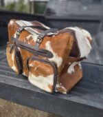 ranch hand Hair On Cowhide Duffel Bag Leather Mens Bag Travel Bag Carry on weekend bag Womens Fashion (21)