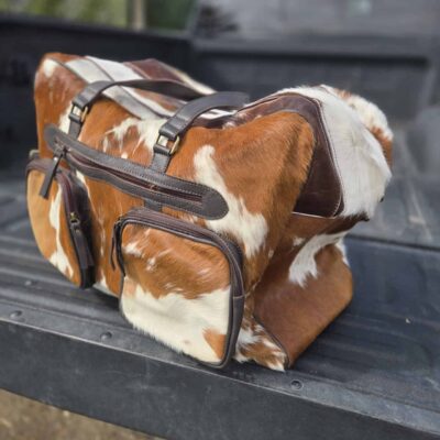 ranch hand Hair On Cowhide Duffel Bag Leather Mens Bag Travel Bag Carry on weekend bag Womens Fashion (21)