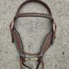 High Country - Turquoise Buckstitch Browband Headstall with Roughout Leather - view 2