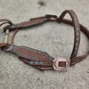 High Country - Turquoise Buckstitch Browband Headstall with Roughout Leather