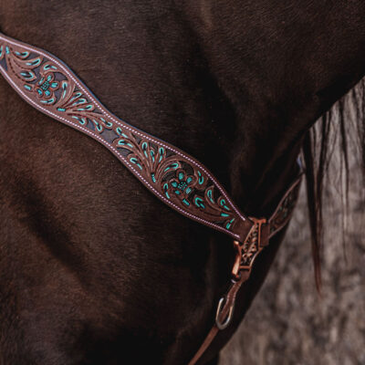 ranch hand breast collar western headstall weaver leather bridle NRS headstall (52)