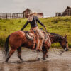 western metal ring breast collar
