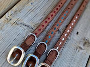 Ranch hand dog collar western dog collars leather dog collars buckstitch dog collars for ranch dogs cow dogs western premium leather dog collars (27)