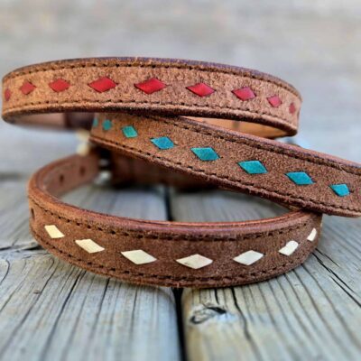 Ranch hand dog collar western dog collars leather dog collars buckstitch dog collars for ranch dogs cow dogs western premium leather dog collars (28)