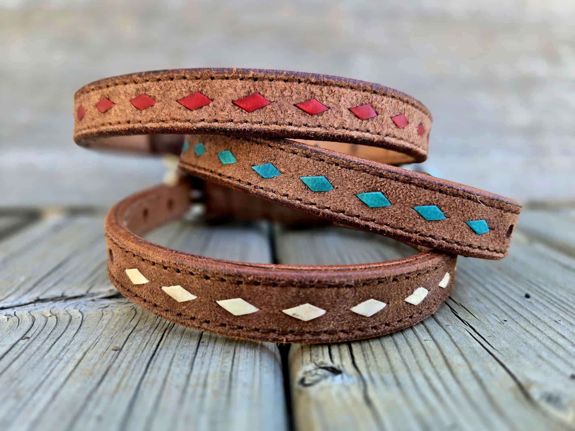 Ranch hand dog collar western dog collars leather dog collars buckstitch dog collars for ranch dogs cow dogs western premium leather dog collars (28)