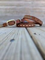 Ranch hand dog collar western dog collars leather dog collars buckstitch dog collars for ranch dogs cow dogs western premium leather dog collars (29)