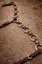 Rose gold metal ring breast collar by ranch hand premium ring set1