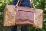WESTERN DUFFEL BAGS Western travel bags western gym bag mens leather bag tooled leather bags (5)