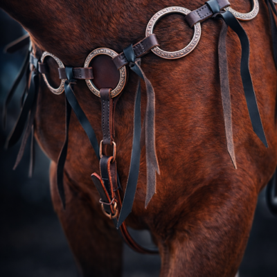 copper metal ring breast collar ranch hand handmade ring set (2)