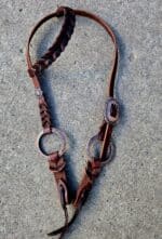 handcrafted western leather headstall cowboy style horse bridle romel reins (48) metal ring horse headdstall metal ring breast collar ranch hand twisted iron