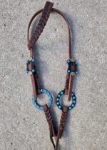 handcrafted western leather headstall cowboy style horse bridle romel reins (52) metal ring horse headdstall metal ring breast collar ranch hand twisted iron