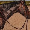 Twisted Iron - One Ear Headstall with Rose Gold Metal Rings - view 2