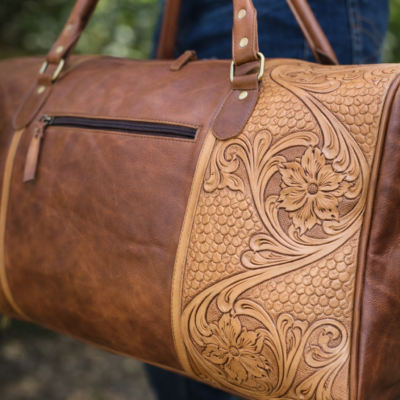 sage basketweave duffel bags ranch hand