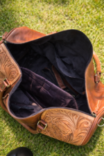 1 sage sunflower leather duffel bags RANCH HAND