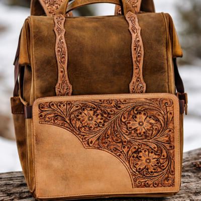 1 Handcrafted leather backpack diaper bag