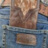 Roper Wallet - Cowhide Men’s Leather Wallet - Handmade Western Wallet - view 2