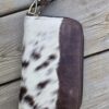 Cowhide Clutch - Leather & Hair-On Hide Wristlet - Western Style Bag - view 3