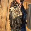 Ranch Hand Hair-On Cowhide Handbag - Fringed Handbag - Dressy Clutch Handbag - view 3