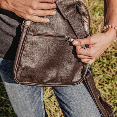 Hair on cowhide leather ball cap with natural hide pattern – Western ranch style hat by Ranch Hand cowhide clutch wallet western wallet (9)