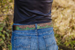 Tooled leather belt with cactus pattern and cowboy style (3)