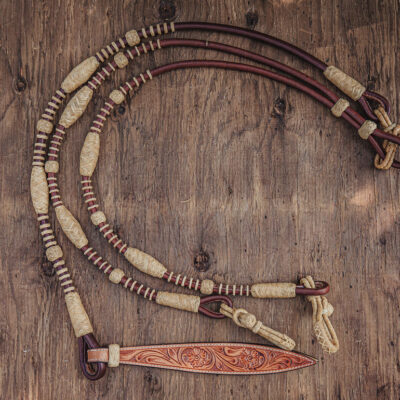 Web Res Leather Dog Collars Leopard headstalls romel reins ranch hand western (48)