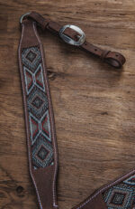 beaded leather breast collar roughout leather (1)