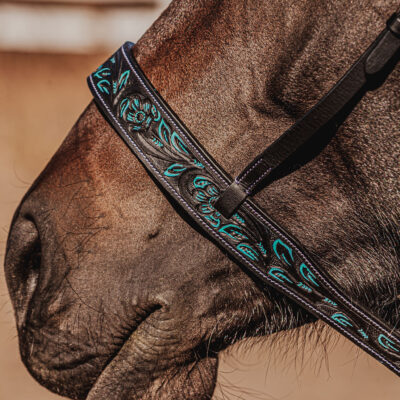 leather tie down ranch hand noseband team roping horse tack barrel racing tiedown (6)