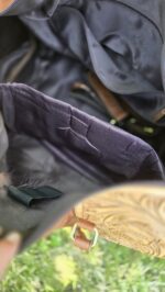 mens basketweave floral tooled handmade sunflower duffel bag, leather carry on size luggage, western bags (1)