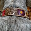Prairie Bloom Dog Collar - Leather Dog Collar - view 5