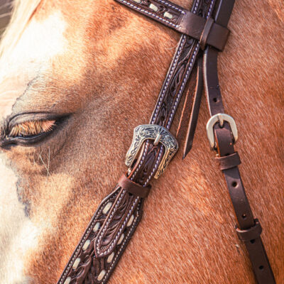 ranch hand breast collar western headstall weaver leather bridle NRS headstall (12)
