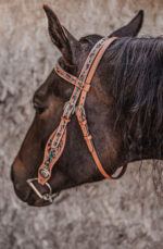 ranch hand breast collar western headstall weaver leather bridle NRS headstall (21)