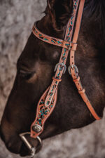 ranch hand breast collar western headstall weaver leather bridle NRS headstall (22)